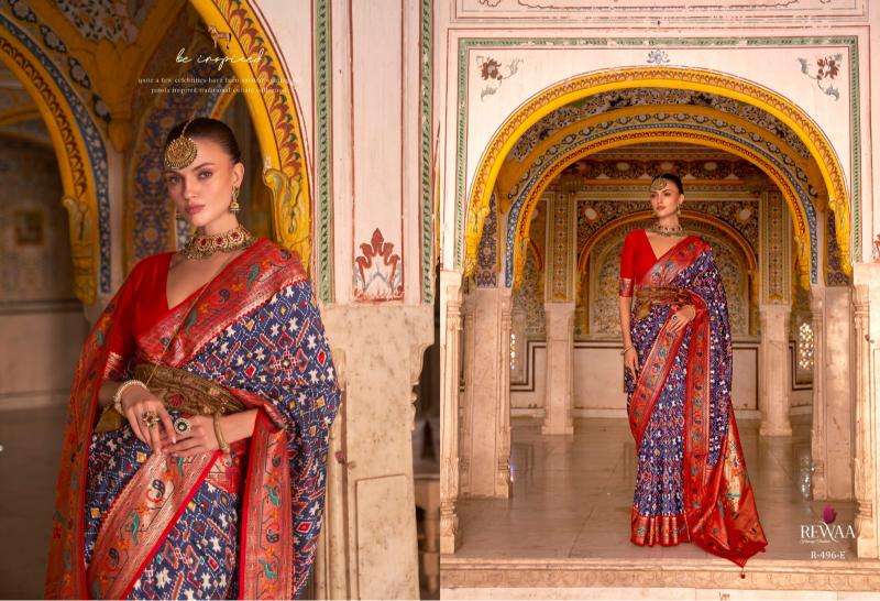 REWAA PRESENTS NEW CATALOUGE  PATOLA PAITHANI DESIGN NO-496E