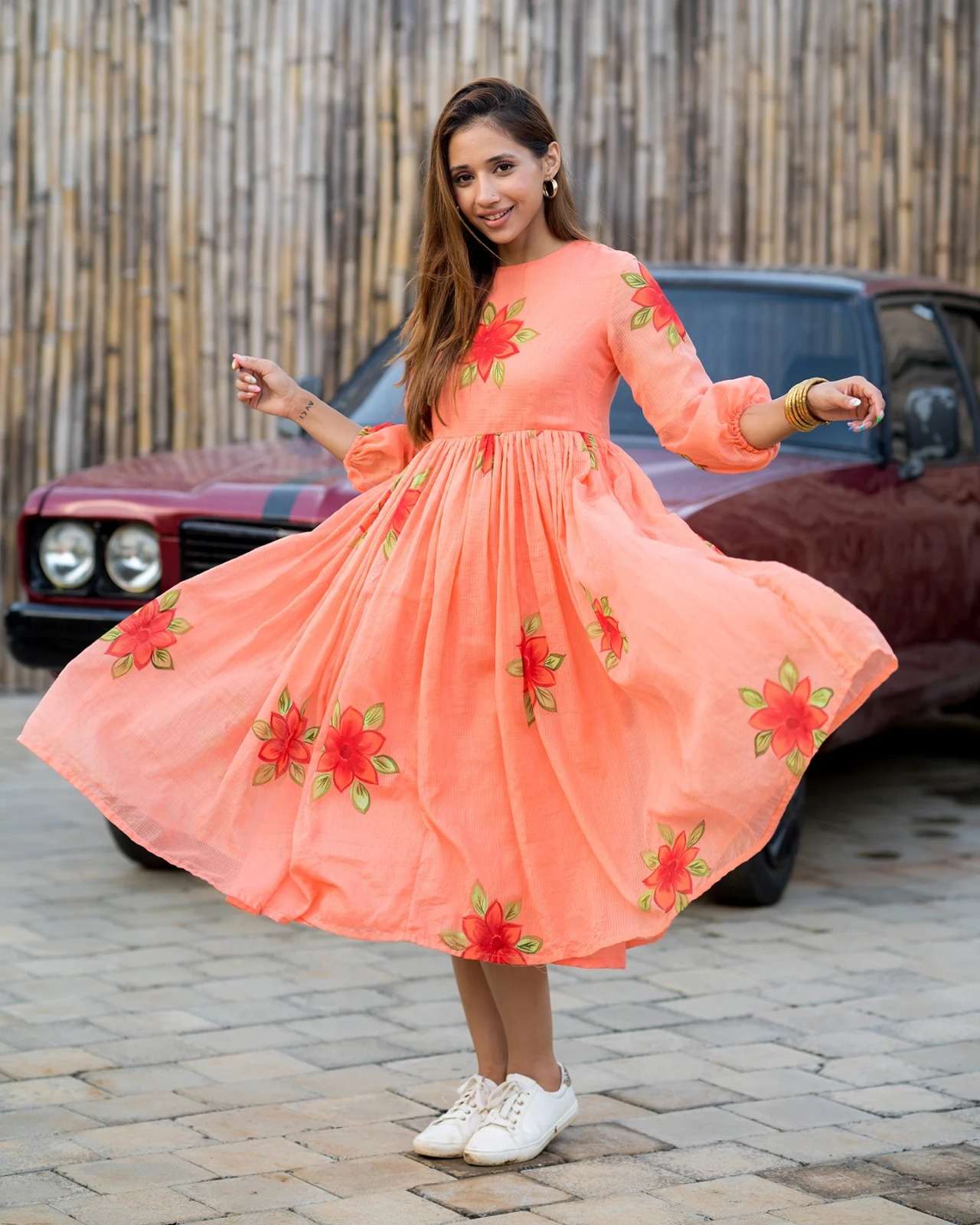 TEXOFAB PRESENTS NEW SINGLE CATALOUGE DESIGN NO-1303 COLOR-PEACH