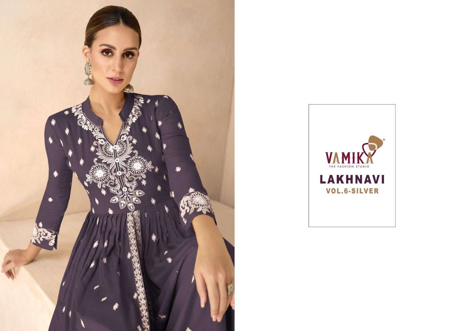 VAMIKA PRESENTS NEW CATALOUGE LAKHNAVI VOL:-6 SILVER