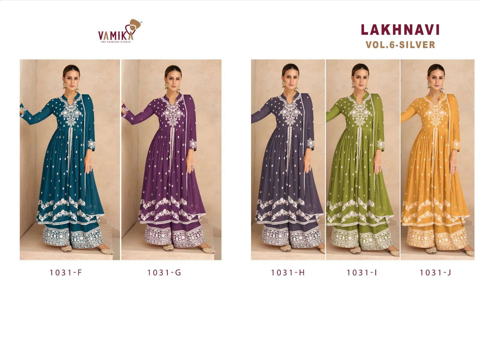 VAMIKA PRESENTS NEW CATALOUGE LAKHNAVI VOL:-6 SILVER