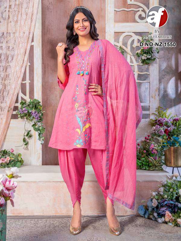 ANJU FABRICS PRESENTS NEW CATALOUGE D.NO:- NZ 1550