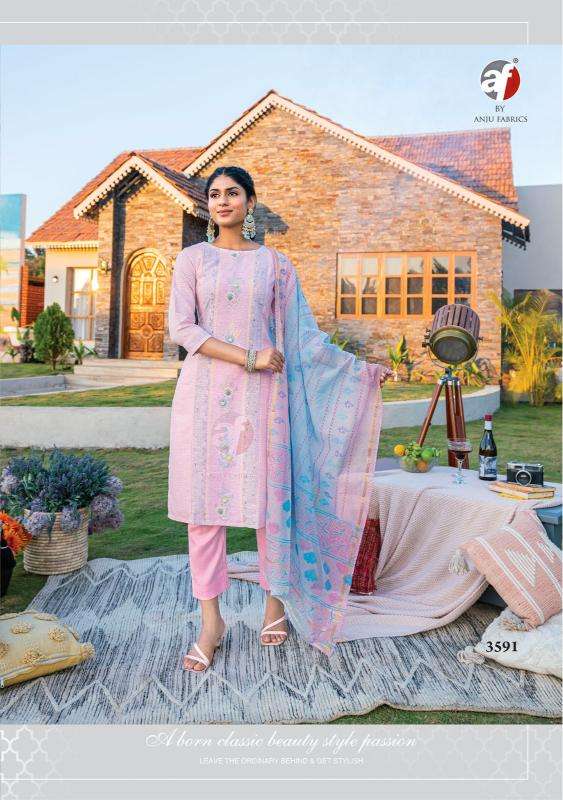 ANJU FABRICS PRESENTS NEW CATALOUGE FASHION POINT VOL-2 DESIGN NO-3591