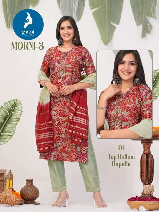 KAYA KURTI PRESENTS NEW CATALOUGE MORNI VOL-3 DESIGN NO-01