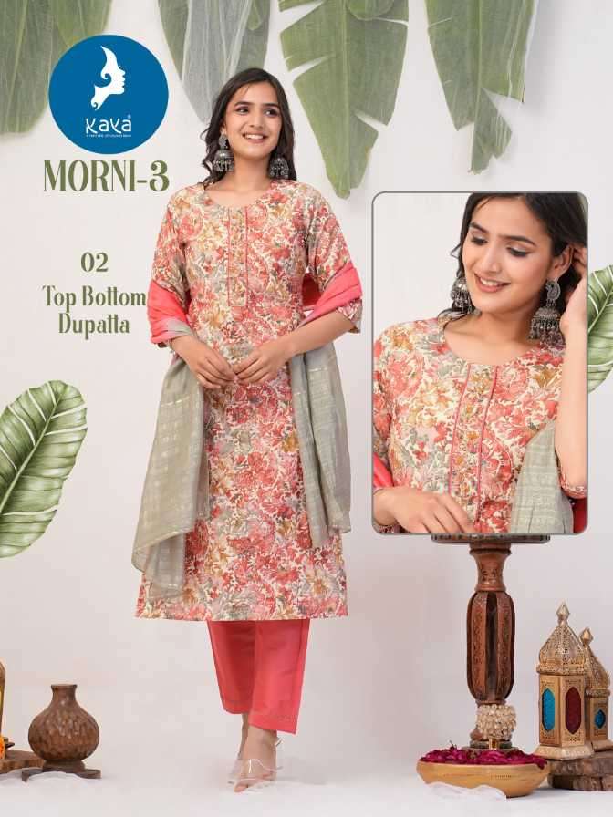 KAYA KURTI PRESENTS NEW CATALOUGE MORNI VOL-3 DESIGN NO-02