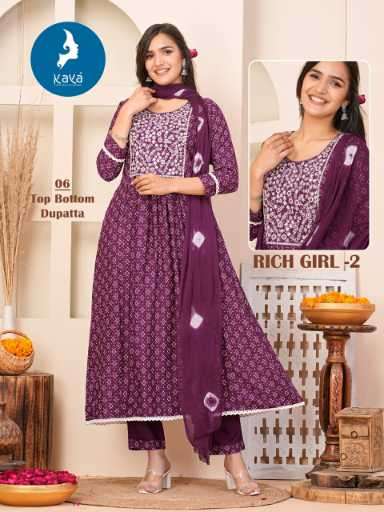KAYA KURTI PRESENTS NEW CATALOUGE RICH GIRL-2 DESIGN NO-06
