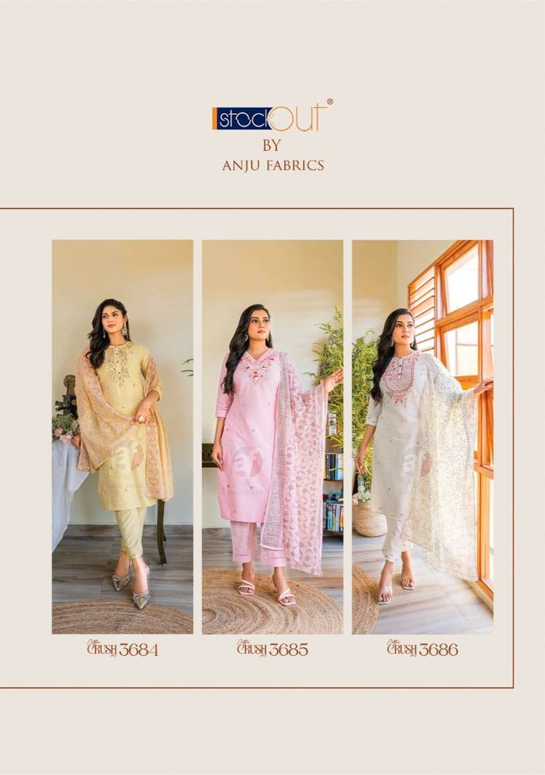 ANJU FABRICS PRESENTS NEW CATALOUGE COTTON CRUSH VOL-3 