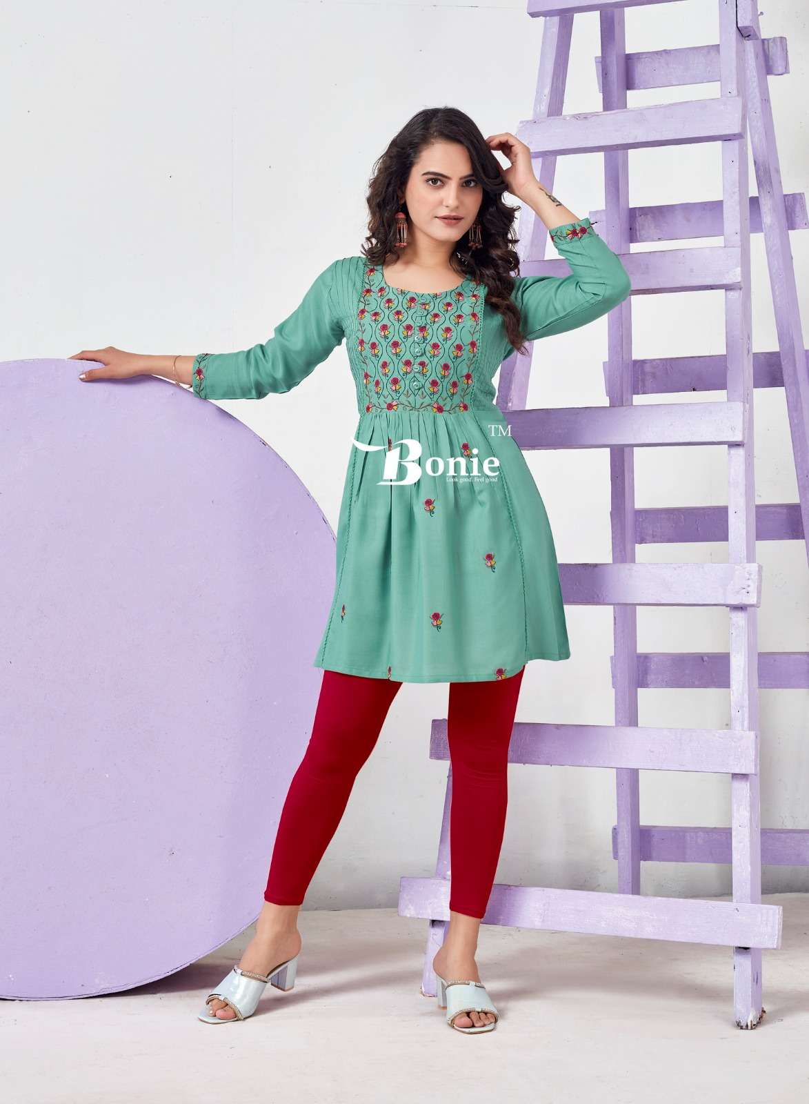 ADORE VOL-4 SHORT KURTI PATTERN BY BONIE 