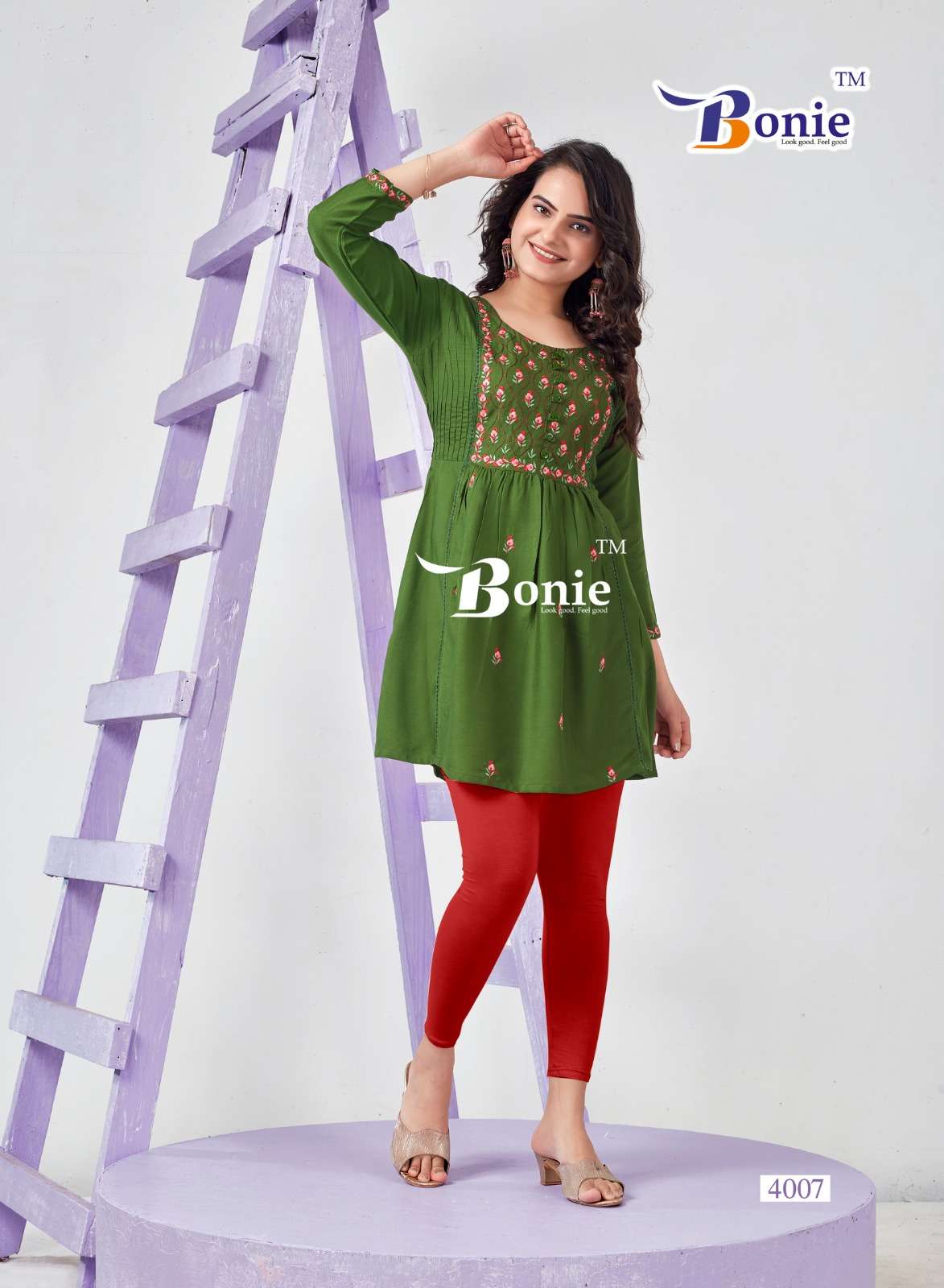 ADORE VOL-4 SHORT KURTI PATTERN BY BONIE 