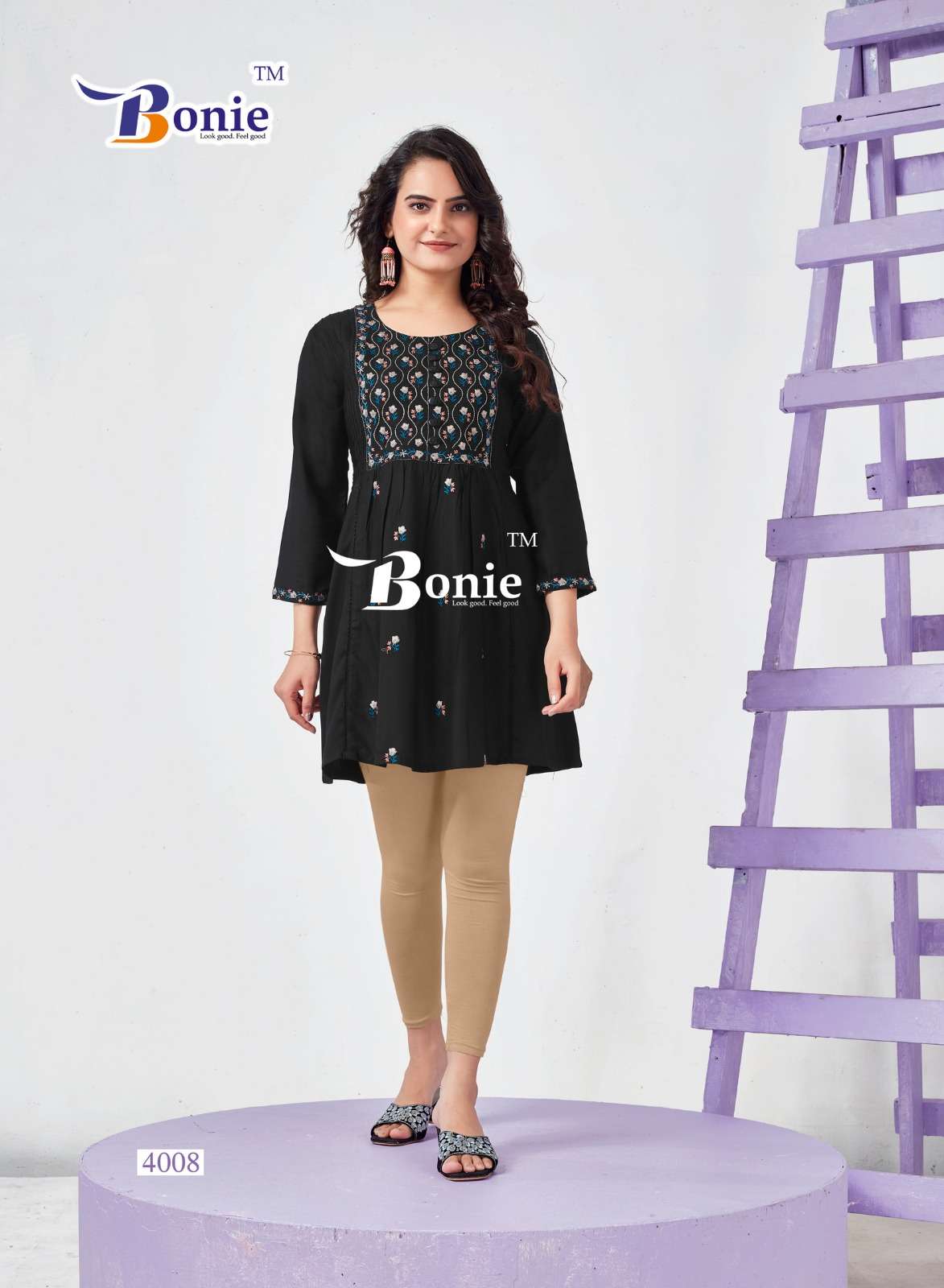 ADORE VOL-4 SHORT KURTI PATTERN BY BONIE 