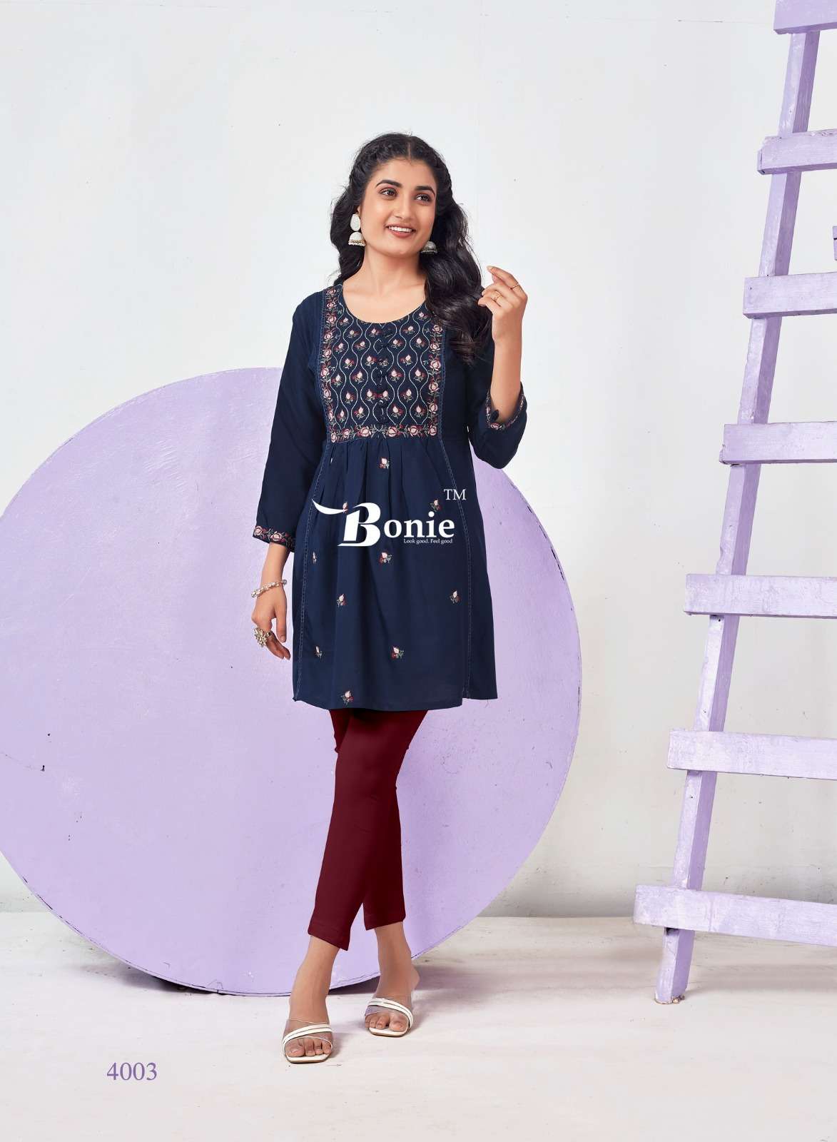 ADORE VOL-4 SHORT KURTI PATTERN BY BONIE 