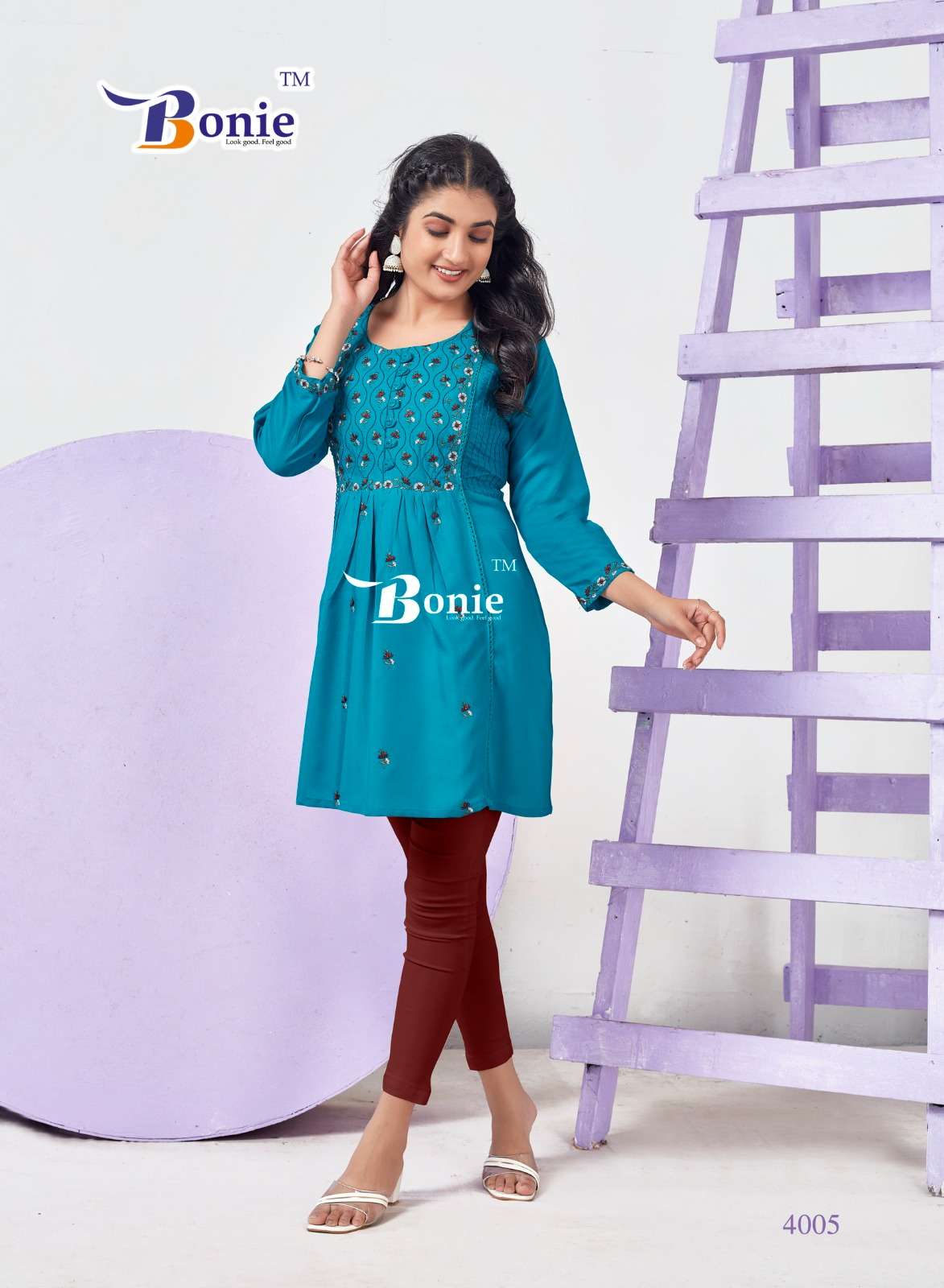 ADORE VOL-4 SHORT KURTI PATTERN BY BONIE 