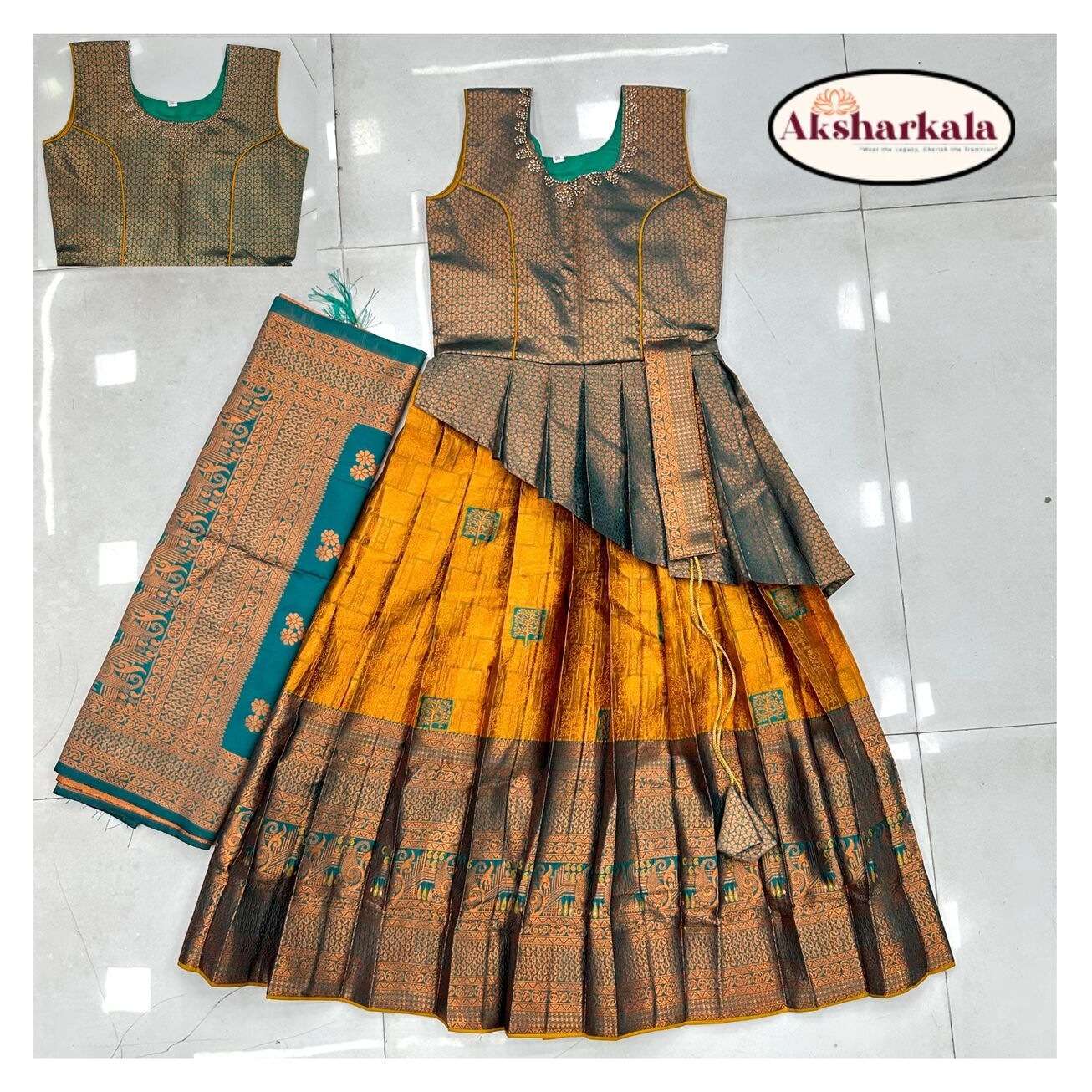 ANAMIKA NEW READYMADE KIDS WEAR GOWN BY AKSHARKALA