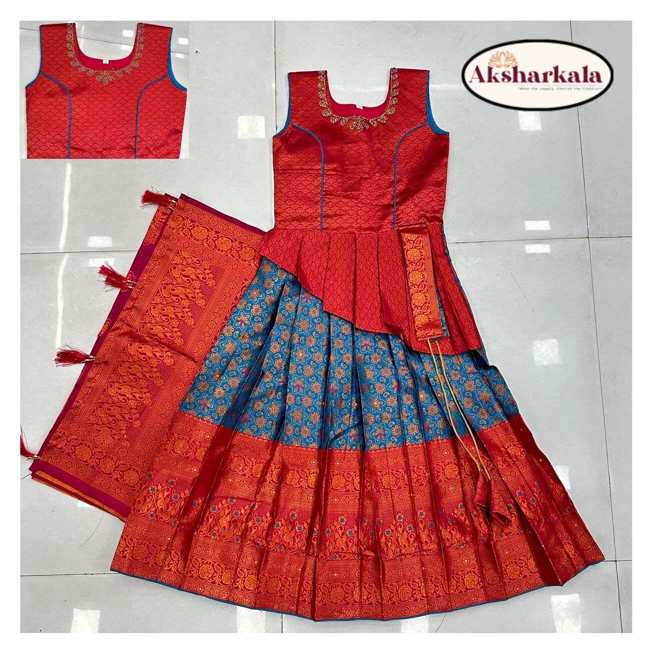 ANAMIKA NEW READYMADE KIDS WEAR GOWN BY AKSHARKALA