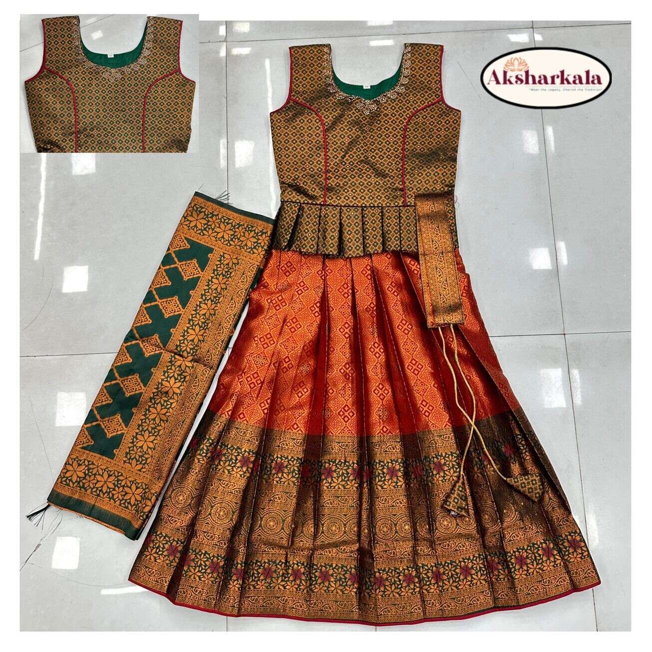 ANAMIKA NEW READYMADE KIDS WEAR GOWN BY AKSHARKALA