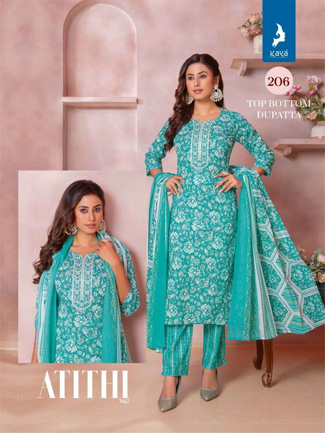 ATITHI VOL-2 COTTON PRINT WITH STRAIGHT CUT BY KAYA KURTI 