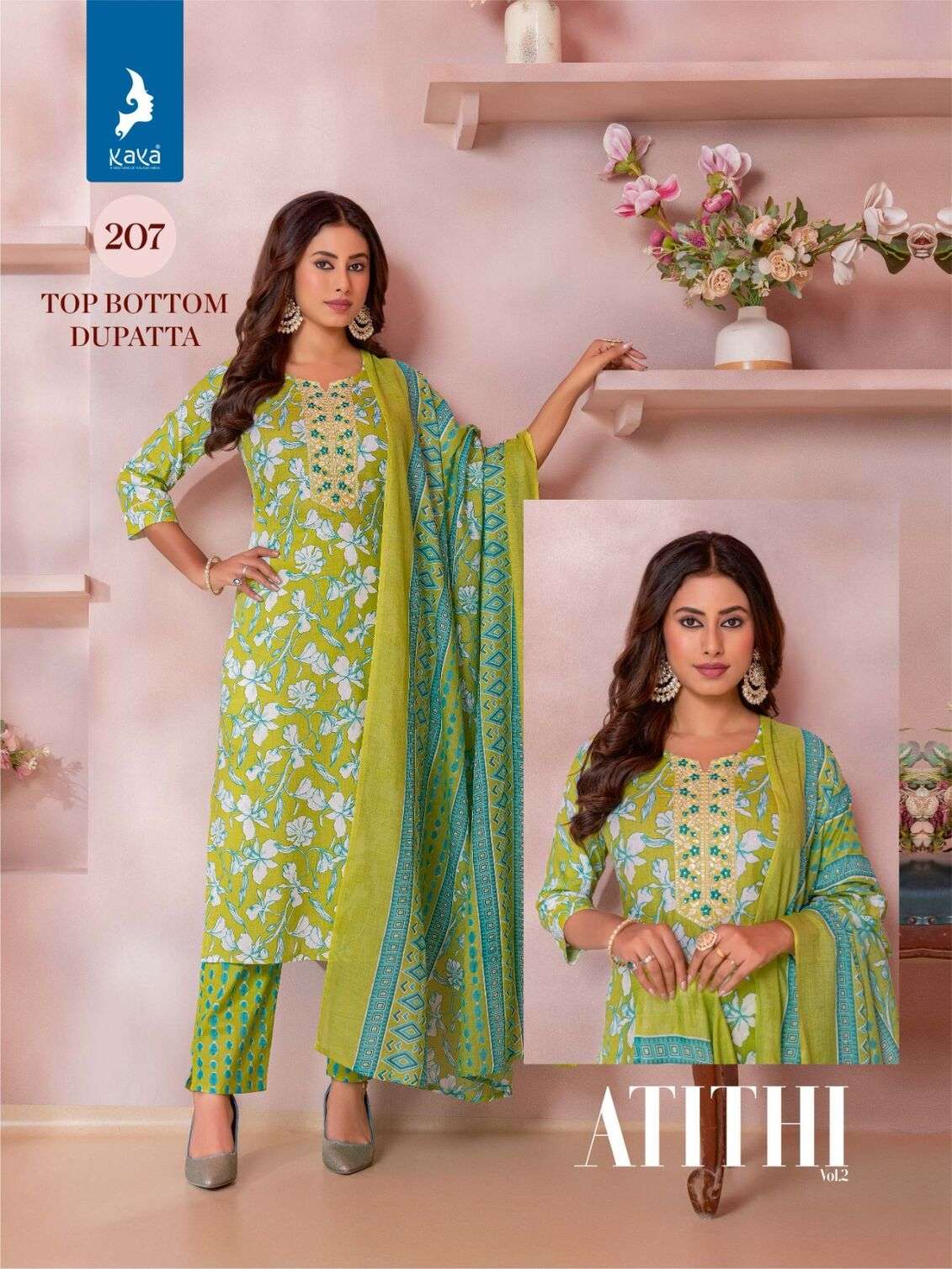 ATITHI VOL-2 COTTON PRINT WITH STRAIGHT CUT BY KAYA KURTI 