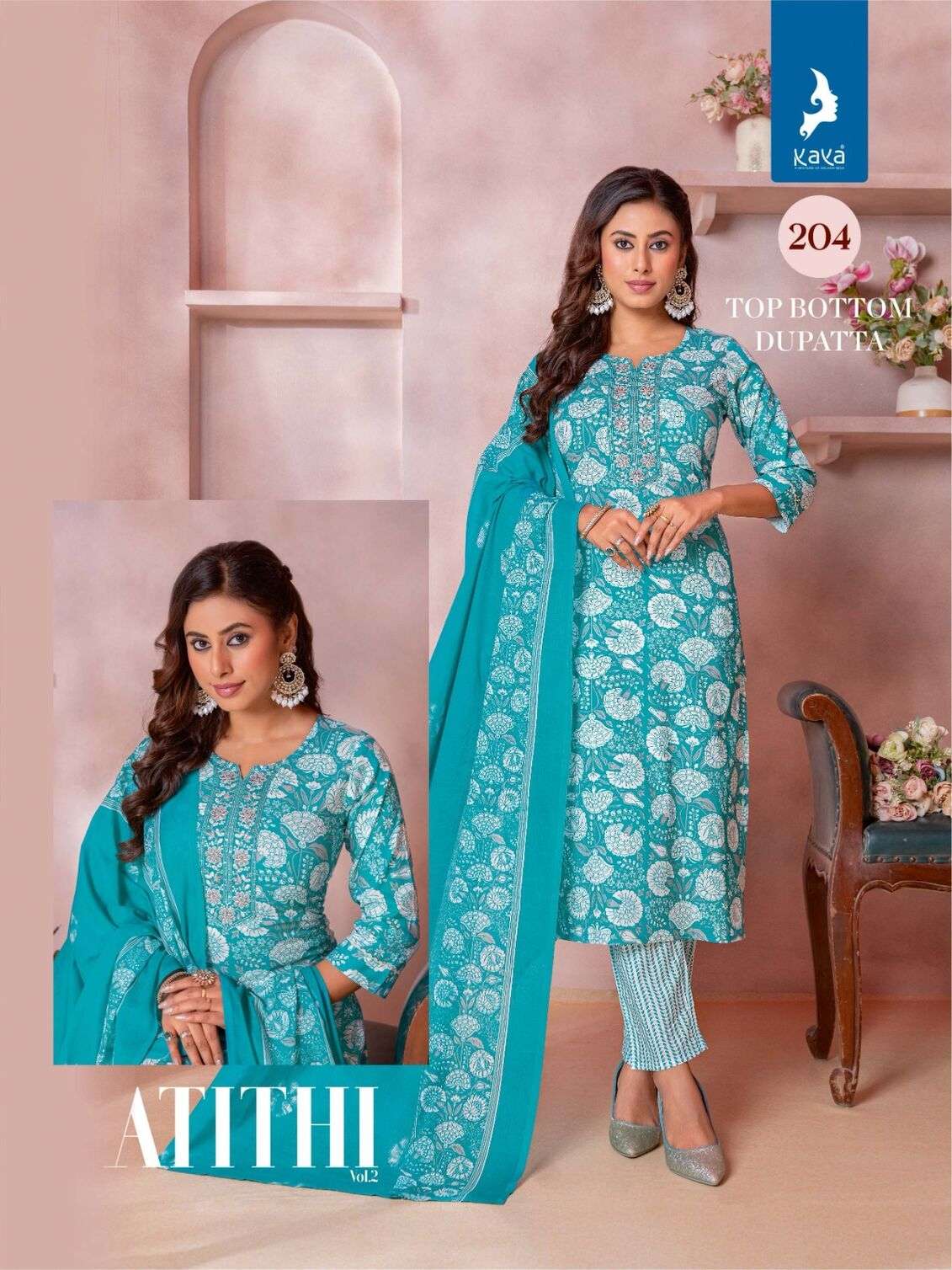 ATITHI VOL-2 COTTON PRINT WITH STRAIGHT CUT BY KAYA KURTI 