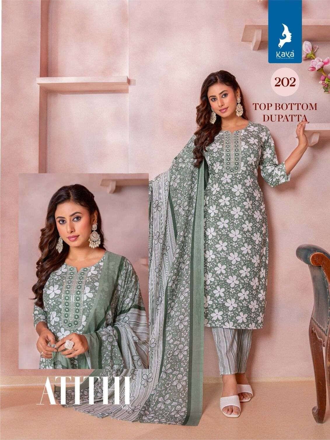 ATITHI VOL-2 COTTON PRINT WITH STRAIGHT CUT BY KAYA KURTI 