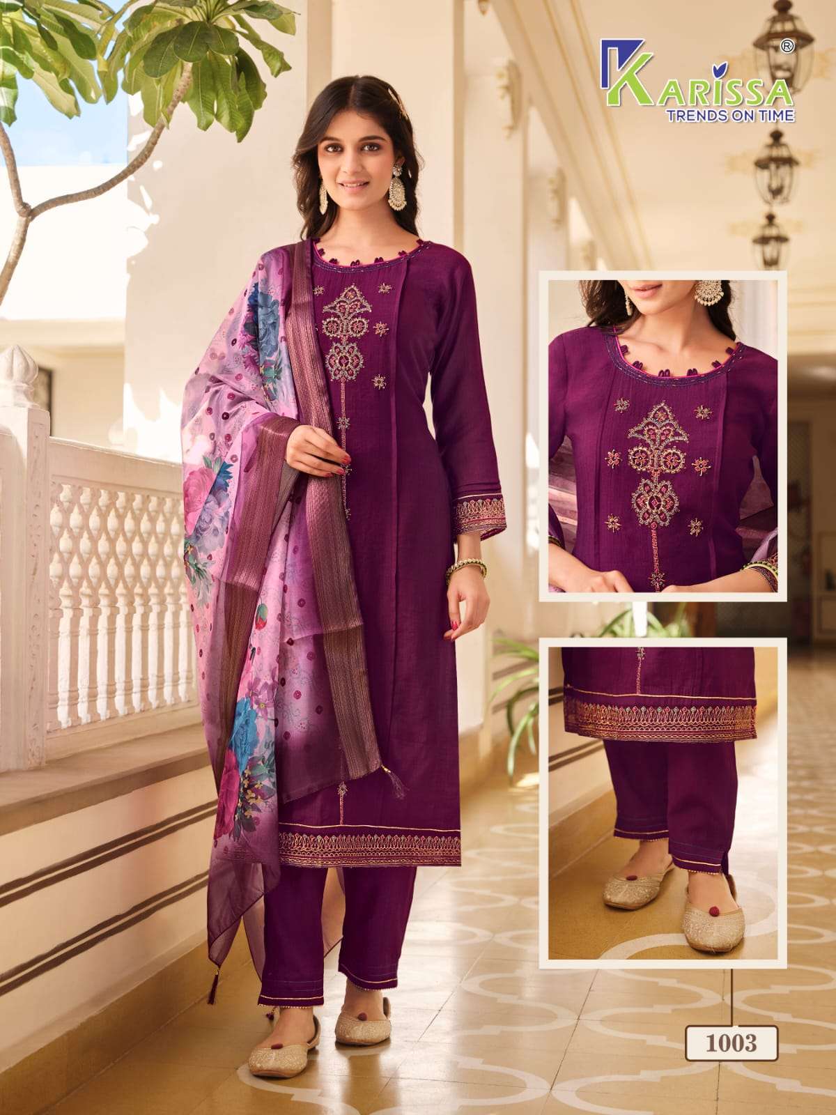 ItsKrishnaStore three piece factory catlogue kurti with pent with dupatta