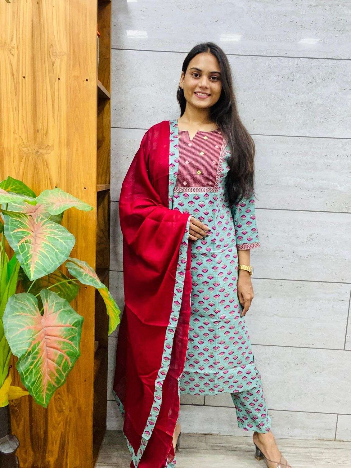 BLUE COLOUR PURE COTTON READYMADE COLLECTION 