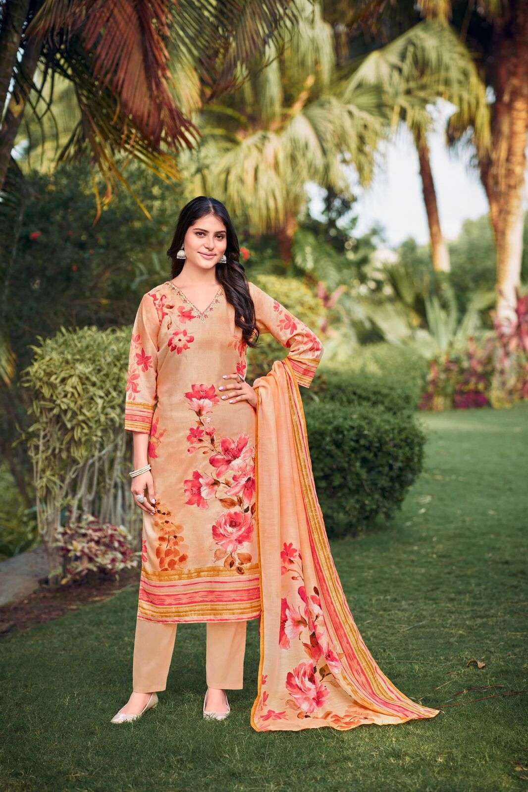 CELEBRATIONS FANCY COLLECTION V NECK EMBROIDERY MIRROR WORK BY OSSM