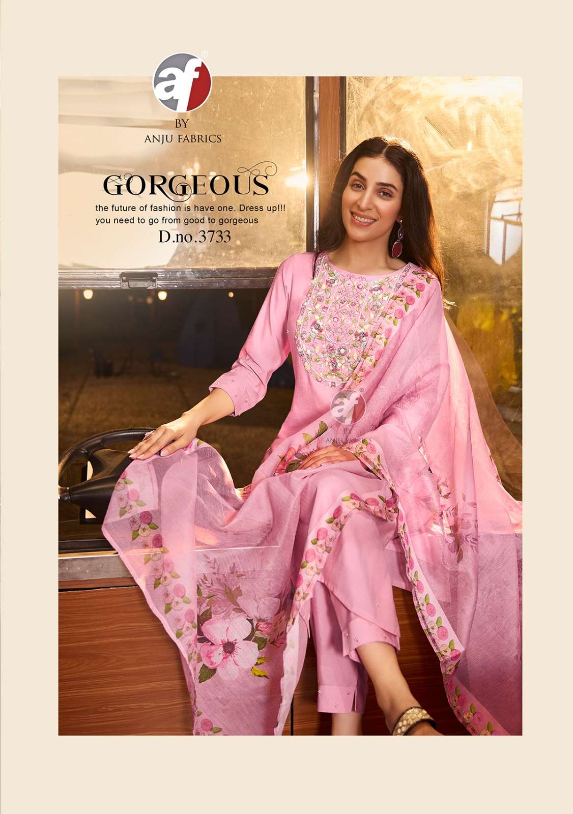 CHANDANI VOL-3 BY ANJU FABRICS KURTI PANT & DIGITAL DUPATTA WITH EMBROIDERY NECK 