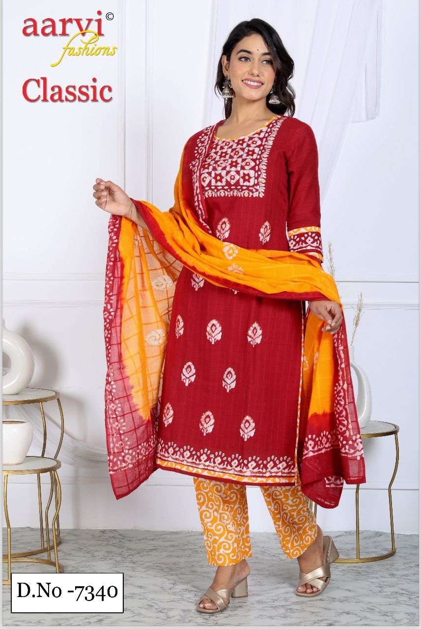 CLASSIC VOL-6 COTTON SALWAR SUIT BY AARVI FASHION 