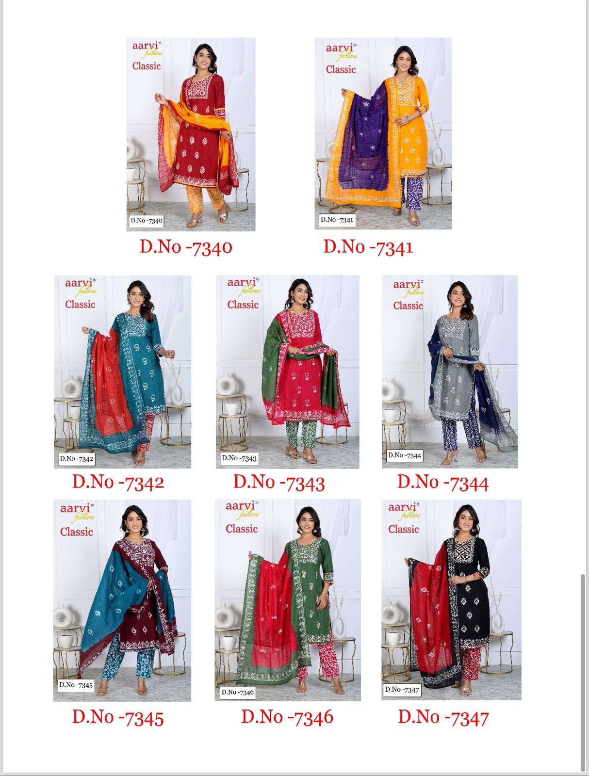 CLASSIC VOL-6 COTTON SALWAR SUIT BY AARVI FASHION 