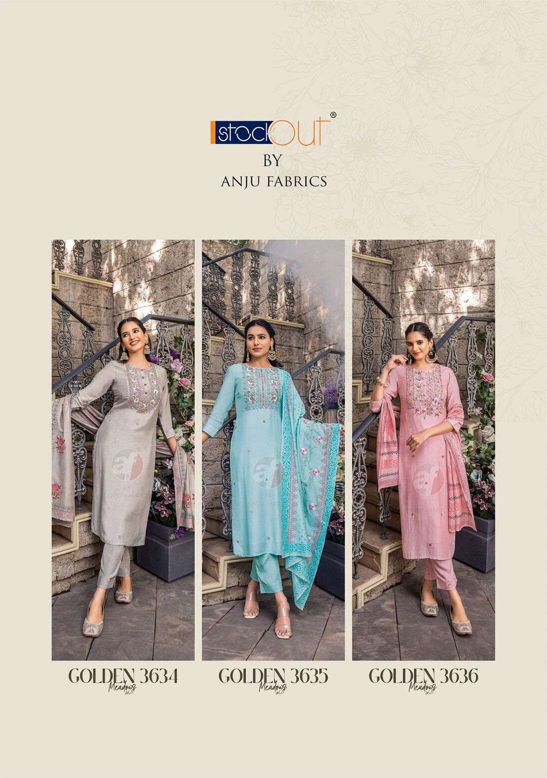 GOLDEN MEADOWS VOL-3 BY ANJU FABRICS