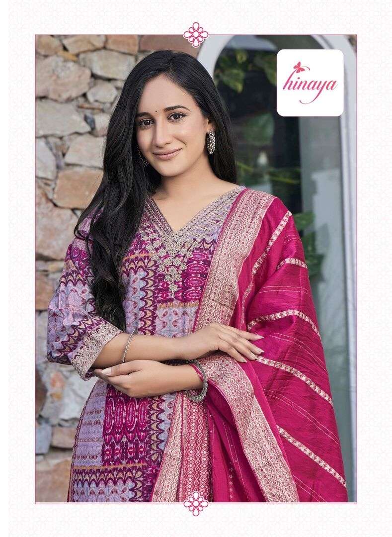 HEER VOL-2 BY HINAYA MODAL PRINT HEAVY KURTI PANT DUPATTA STYLE
