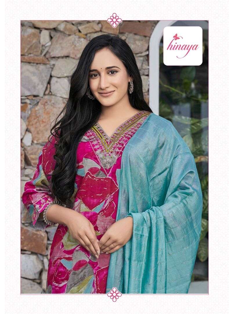 HEER VOL-2 BY HINAYA MODAL PRINT HEAVY KURTI PANT DUPATTA STYLE