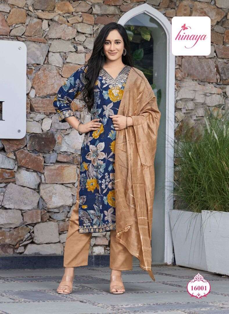 HEER VOL-2 BY HINAYA MODAL PRINT HEAVY KURTI PANT DUPATTA STYLE