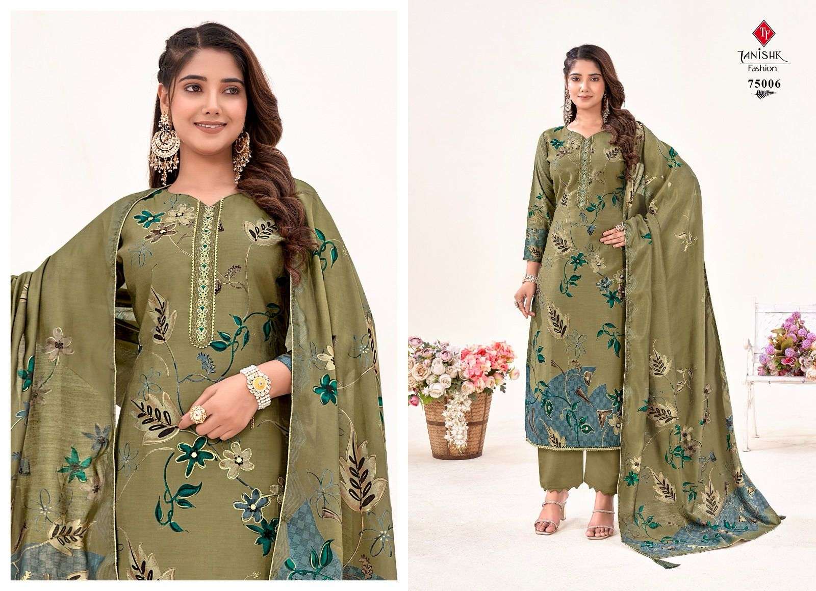 IKRAT MUSLIN SUIT BY TANISHK FASHION