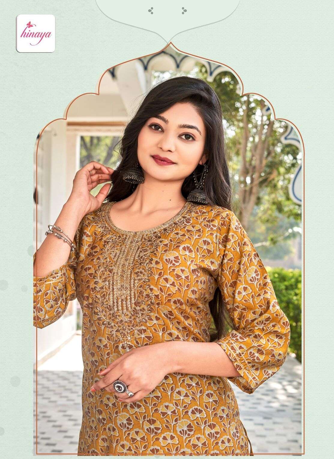 KARISHMA VOL-2 BY HINAYA DESIGNER KURTIS WITH DIGITAL PRINTS & EMBROIDERED WORK 