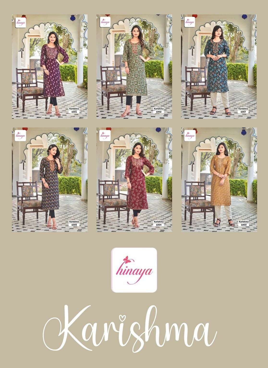 KARISHMA VOL-2 BY HINAYA DESIGNER KURTIS WITH DIGITAL PRINTS & EMBROIDERED WORK 