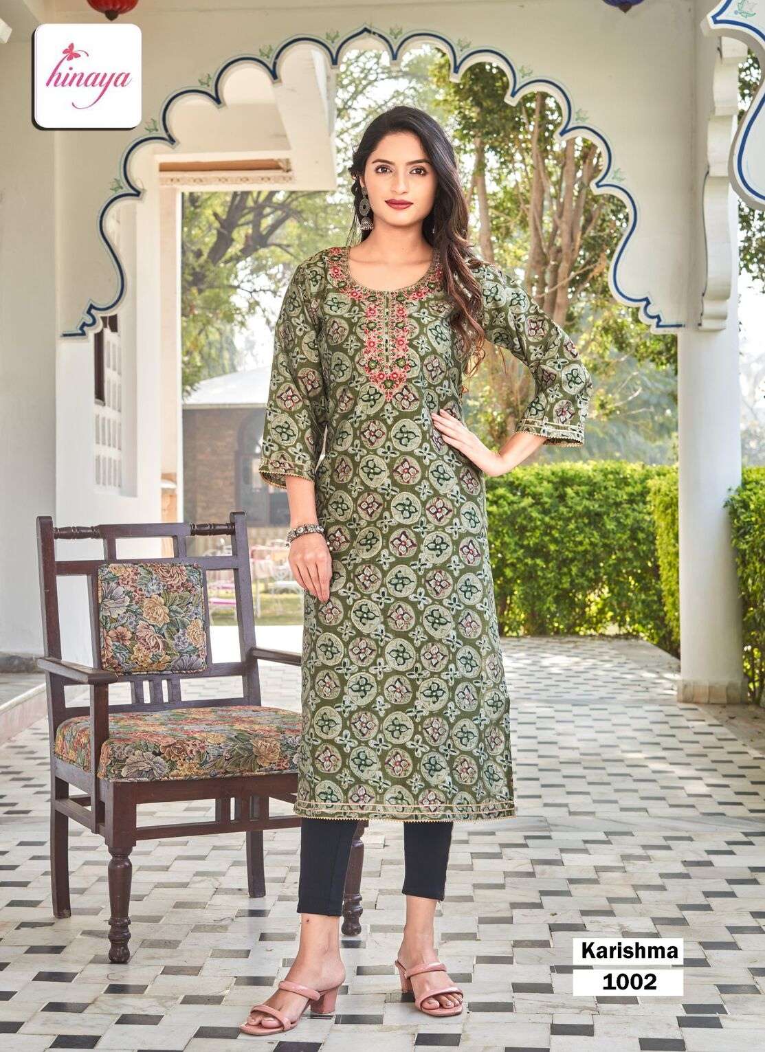 KARISHMA VOL-2 BY HINAYA DESIGNER KURTIS WITH DIGITAL PRINTS & EMBROIDERED WORK 