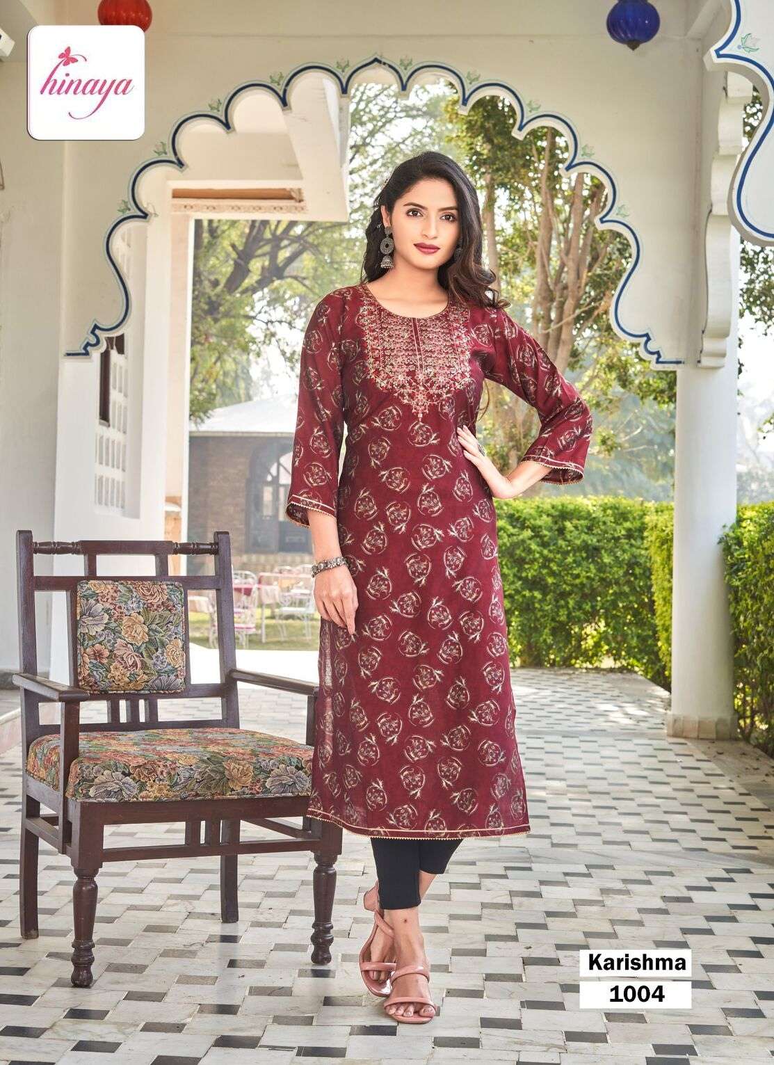 KARISHMA VOL-2 BY HINAYA DESIGNER KURTIS WITH DIGITAL PRINTS & EMBROIDERED WORK 