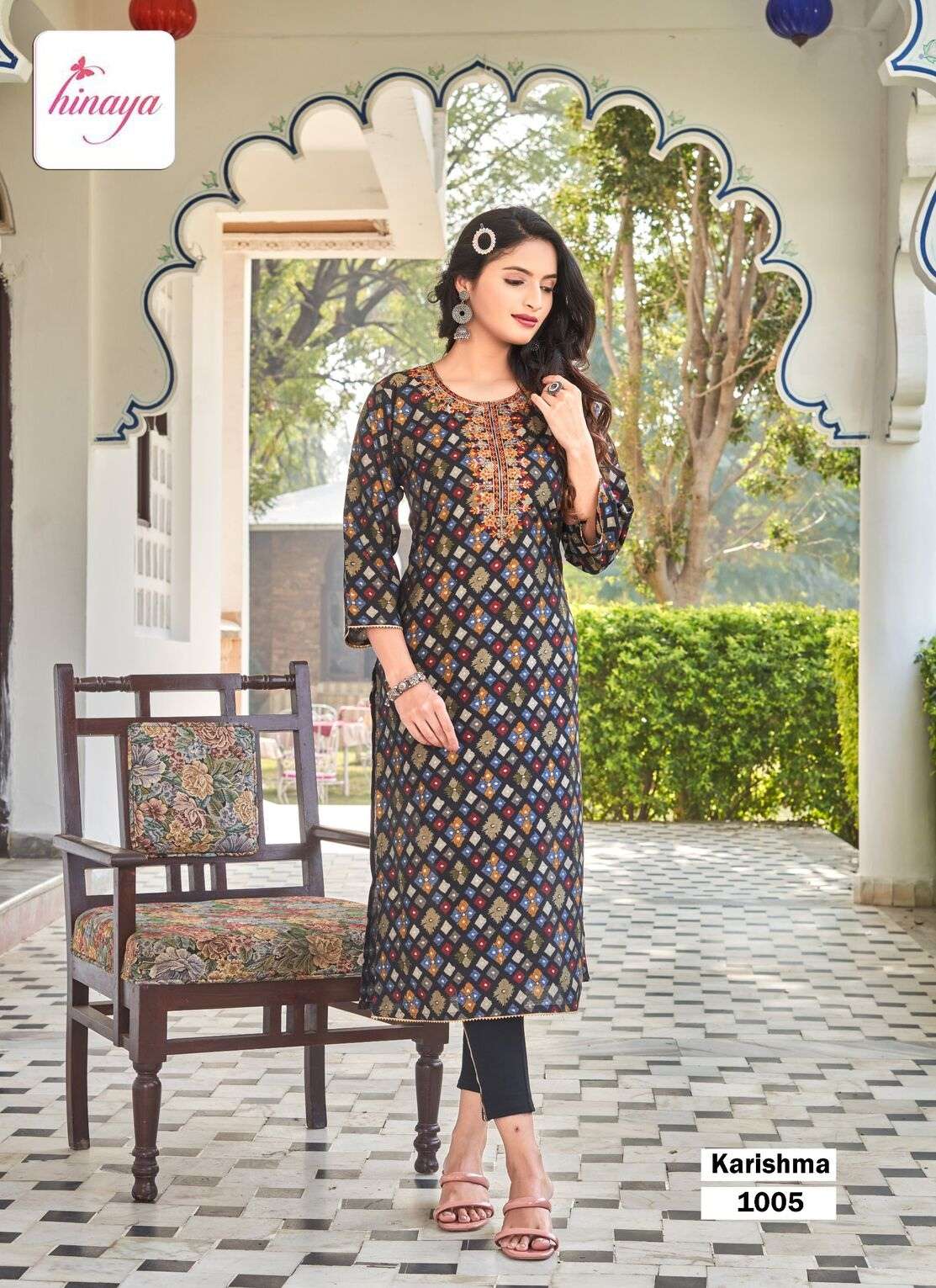 KARISHMA VOL-2 BY HINAYA DESIGNER KURTIS WITH DIGITAL PRINTS & EMBROIDERED WORK 