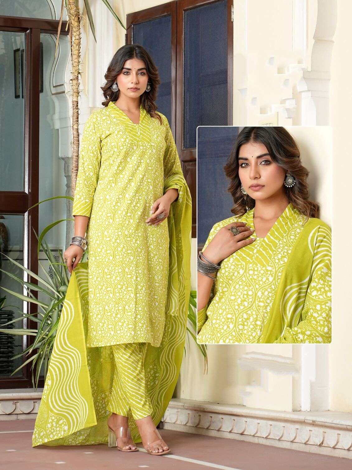 KK-01 AR 3 PIECE CONCEPT STRAIGHT CUT KURTI PANT WITH DUPATTA