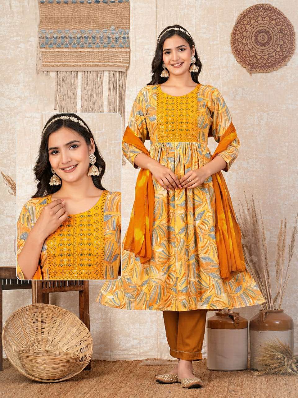 KK-02 IT RAYON DYED WITH ONE SIDE POCKET 3 PCS SET