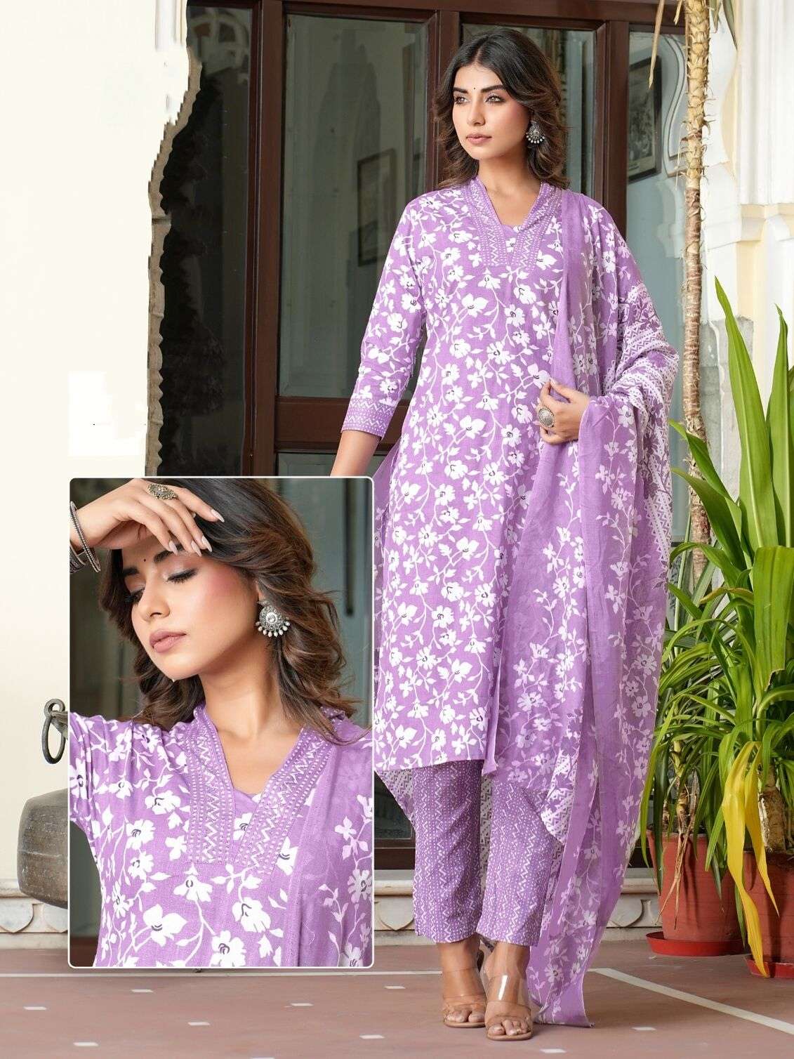 KK-04 AR 3 PIECE CONCEPT STRAIGHT CUT KURTI PANT WITH DUPATTA