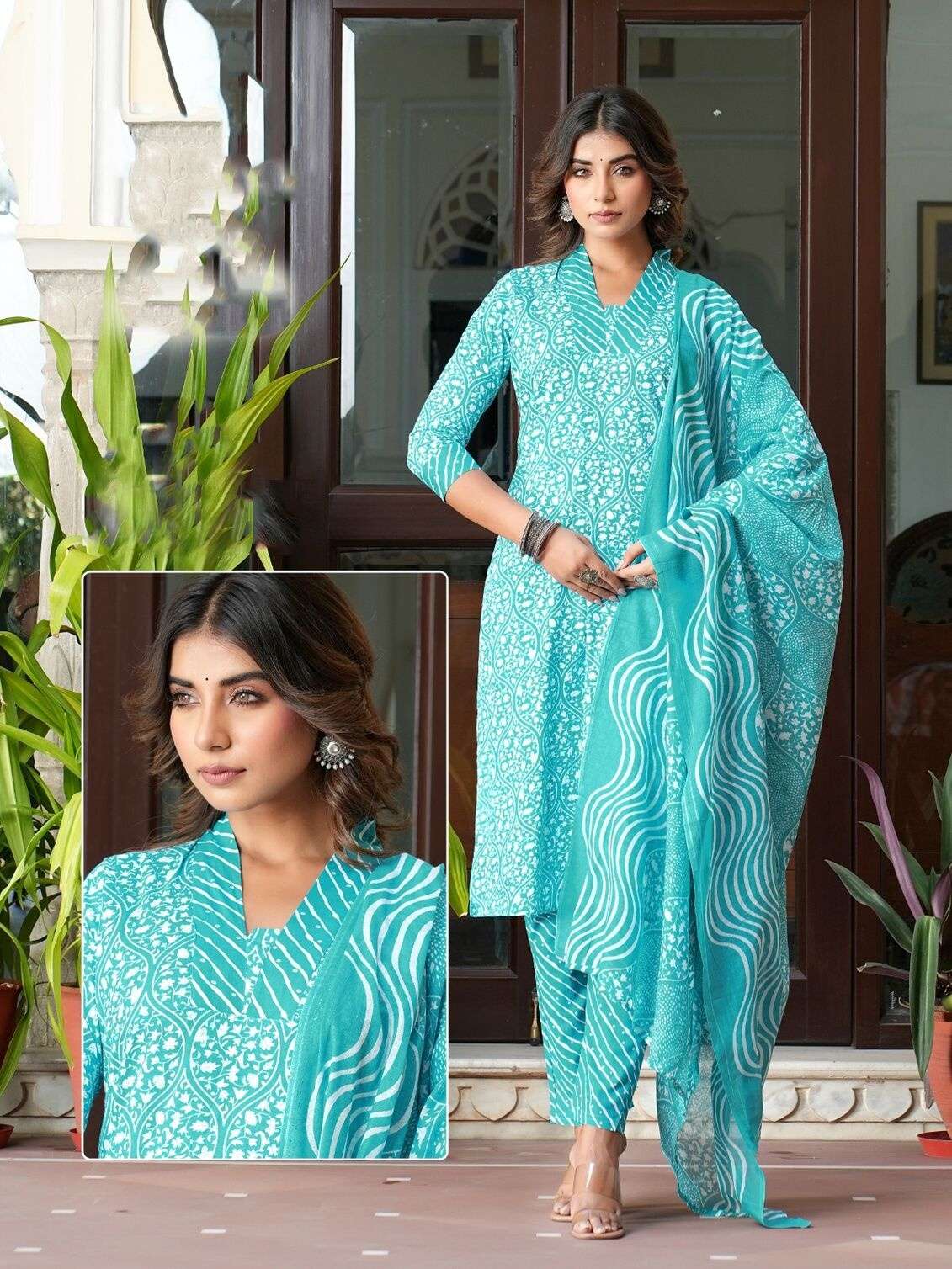 KK-05 AR 3 PIECE CONCEPT STRAIGHT CUT KURTI PANT WITH DUPATTA