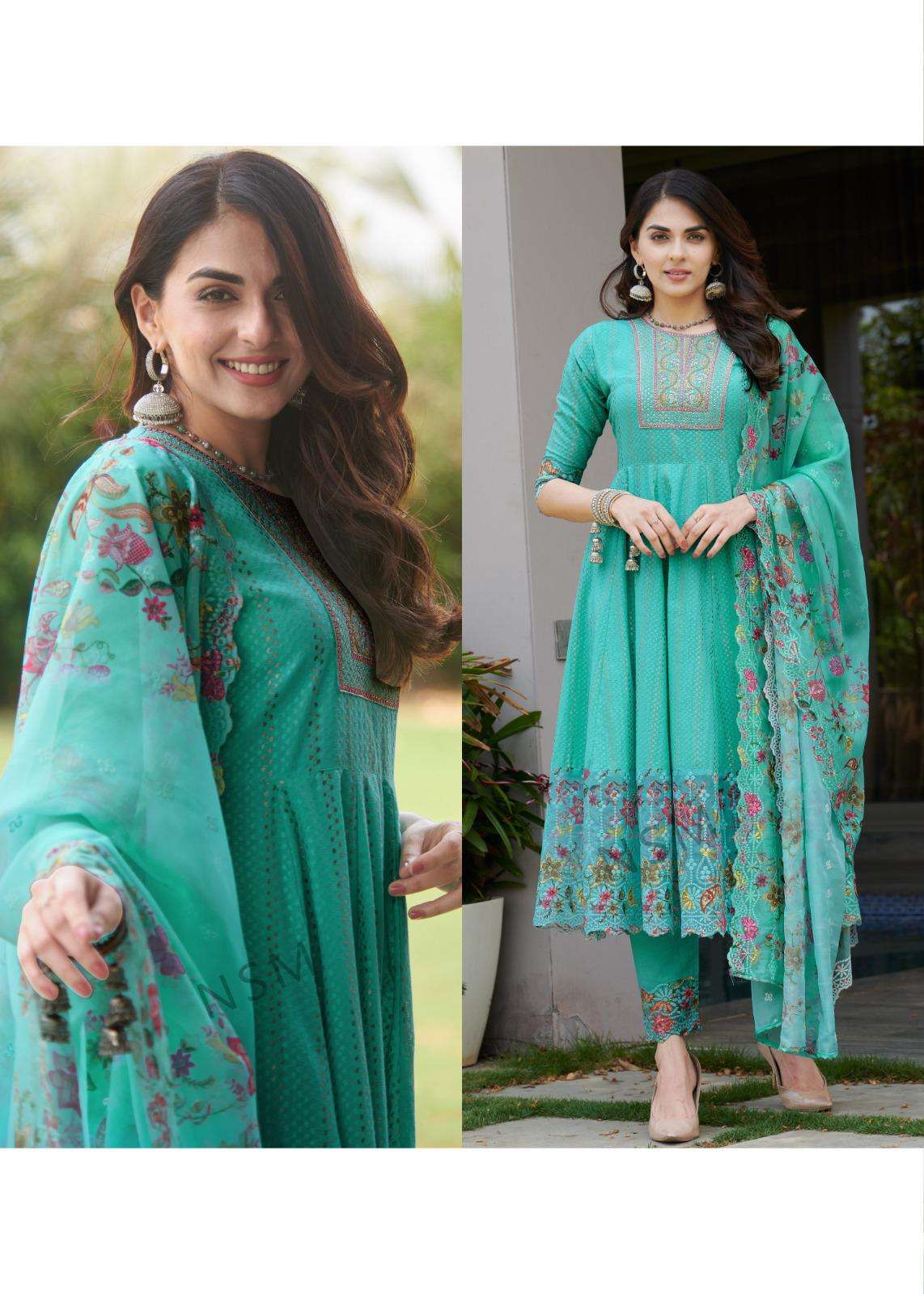 KUMB NEROBY STYLISH KURTI PANT DUPATTA BY TEXOFAB