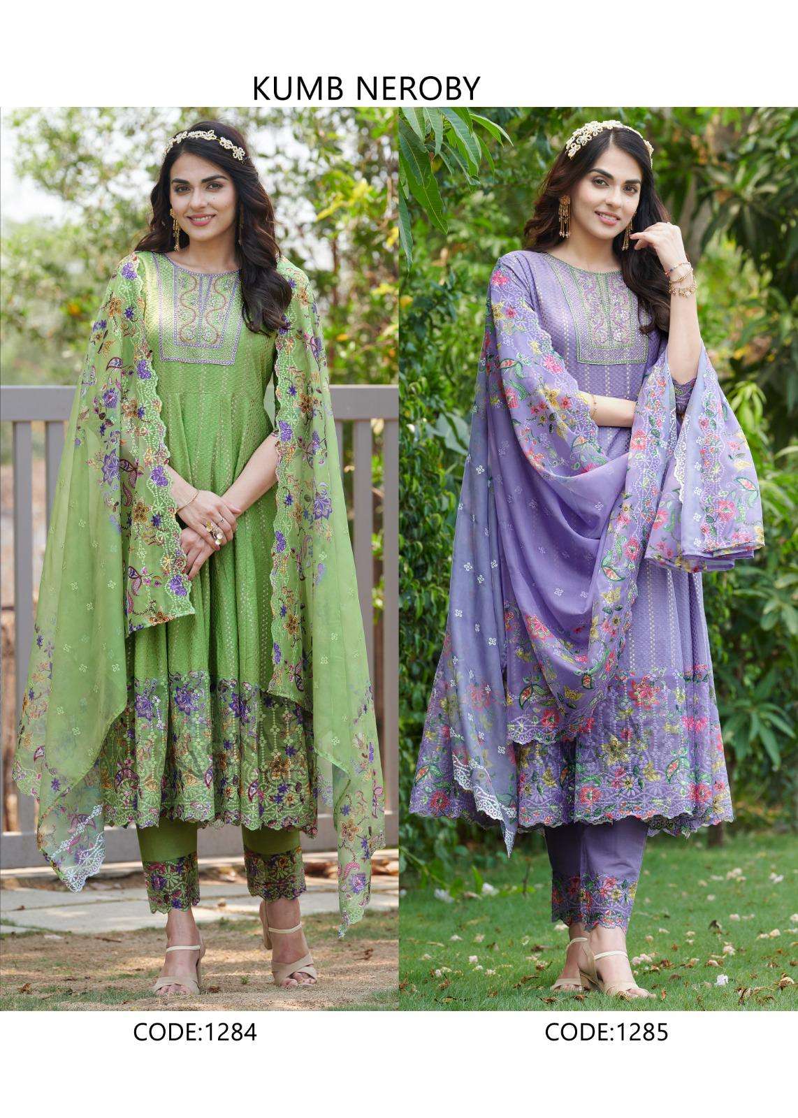 KUMB NEROBY STYLISH KURTI PANT DUPATTA BY TEXOFAB