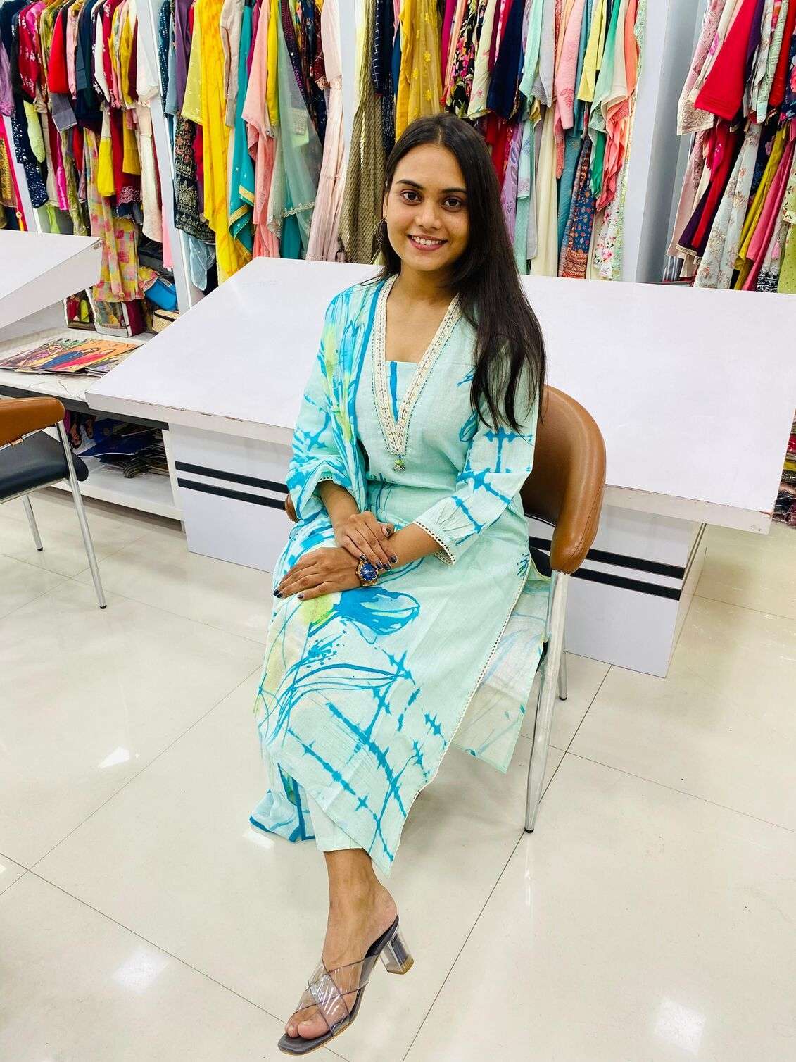 KURTI PANT COTTON WITH DIGITAL PRINT DUPATTA SET BY TEXOFAB 