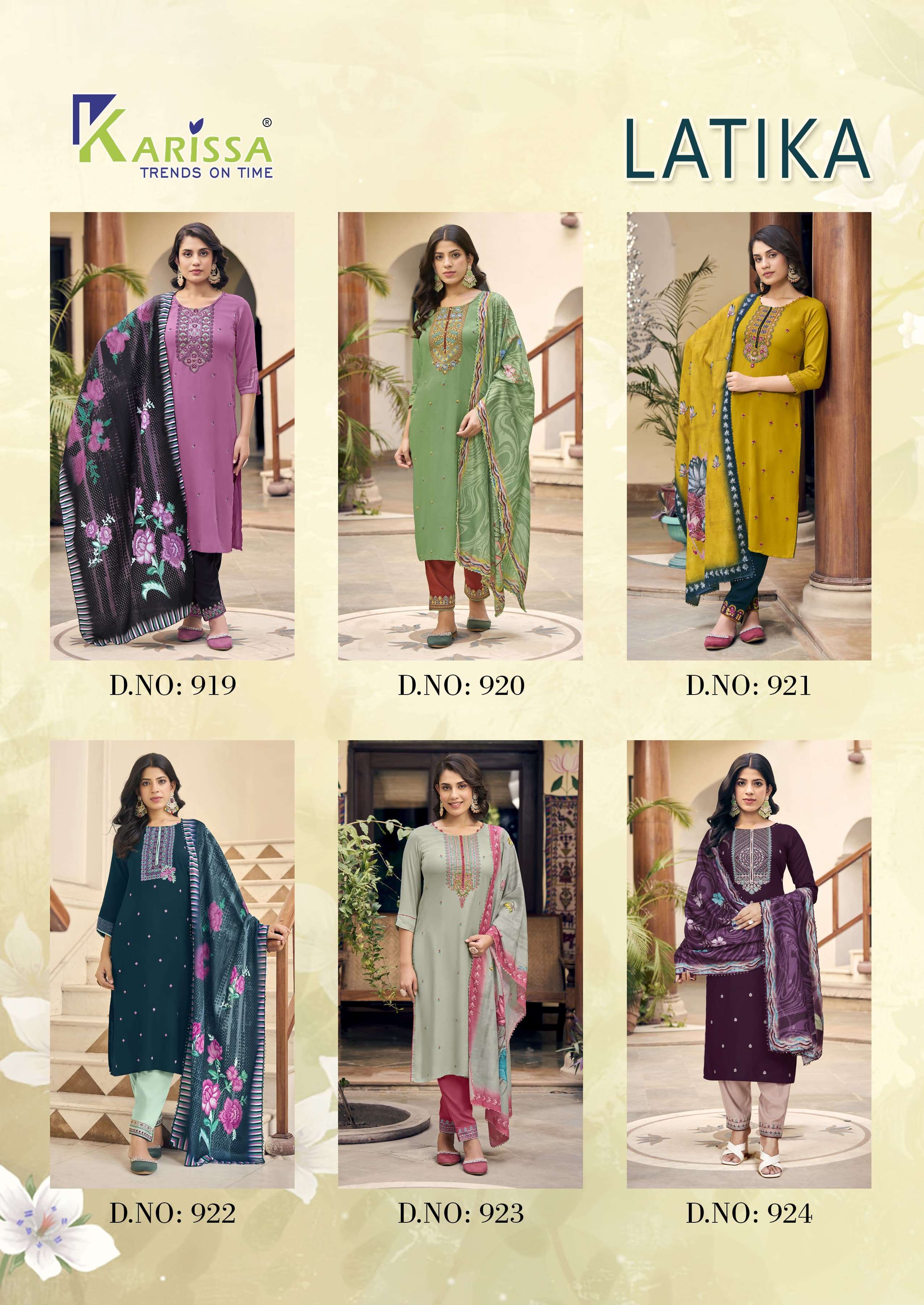 LATIKA BY KARISSA RAYON FABRIC 3 PIECE CONCEPT WITH LIVA TAG 
