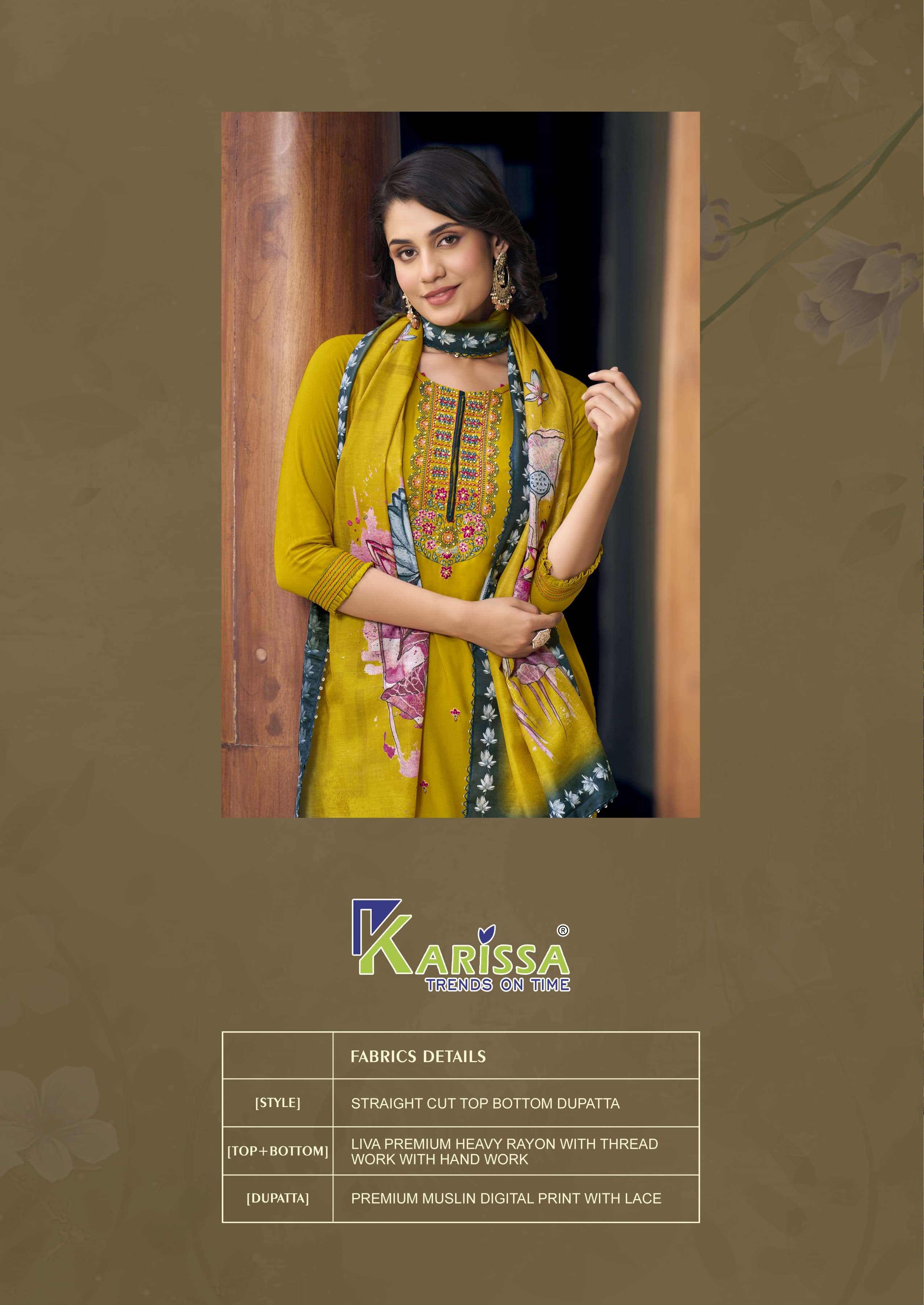 LATIKA BY KARISSA RAYON FABRIC 3 PIECE CONCEPT WITH LIVA TAG 
