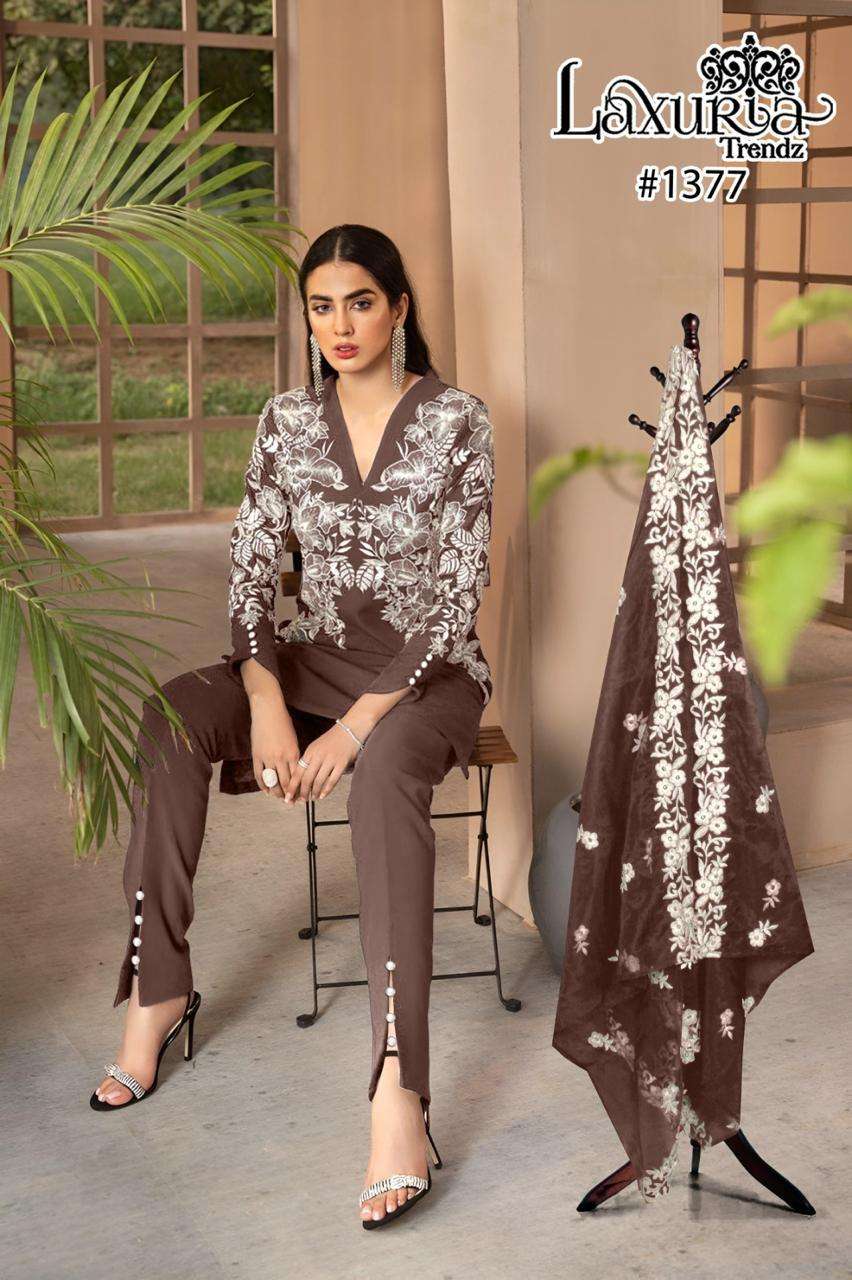LAXURIA TRENDZ PRESENTS PAKISTANI STYLE TUNICS WITH CIGARETTE PANT 