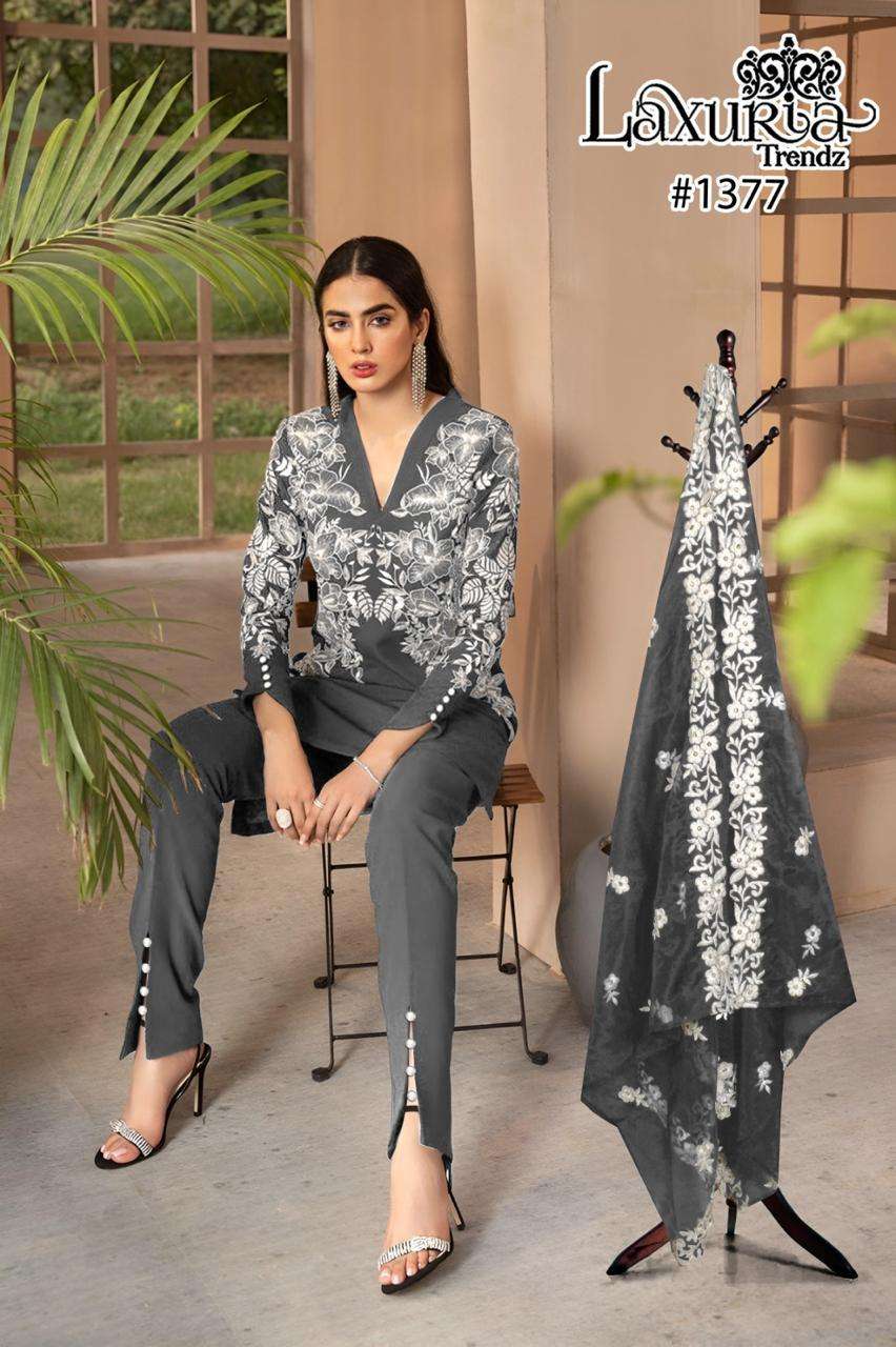 LAXURIA TRENDZ PRESENTS PAKISTANI STYLE TUNICS WITH CIGARETTE PANT 