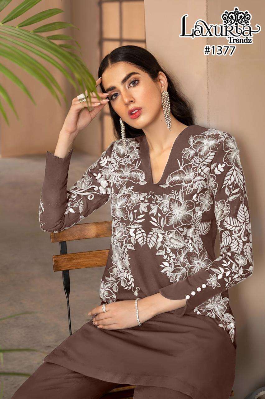 LAXURIA TRENDZ PRESENTS PAKISTANI STYLE TUNICS WITH CIGARETTE PANT 